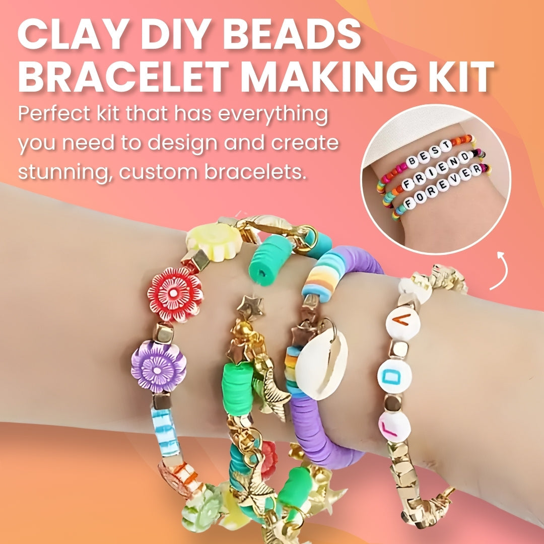 Clay DIY Beads Bracelet Making Kit 🌿