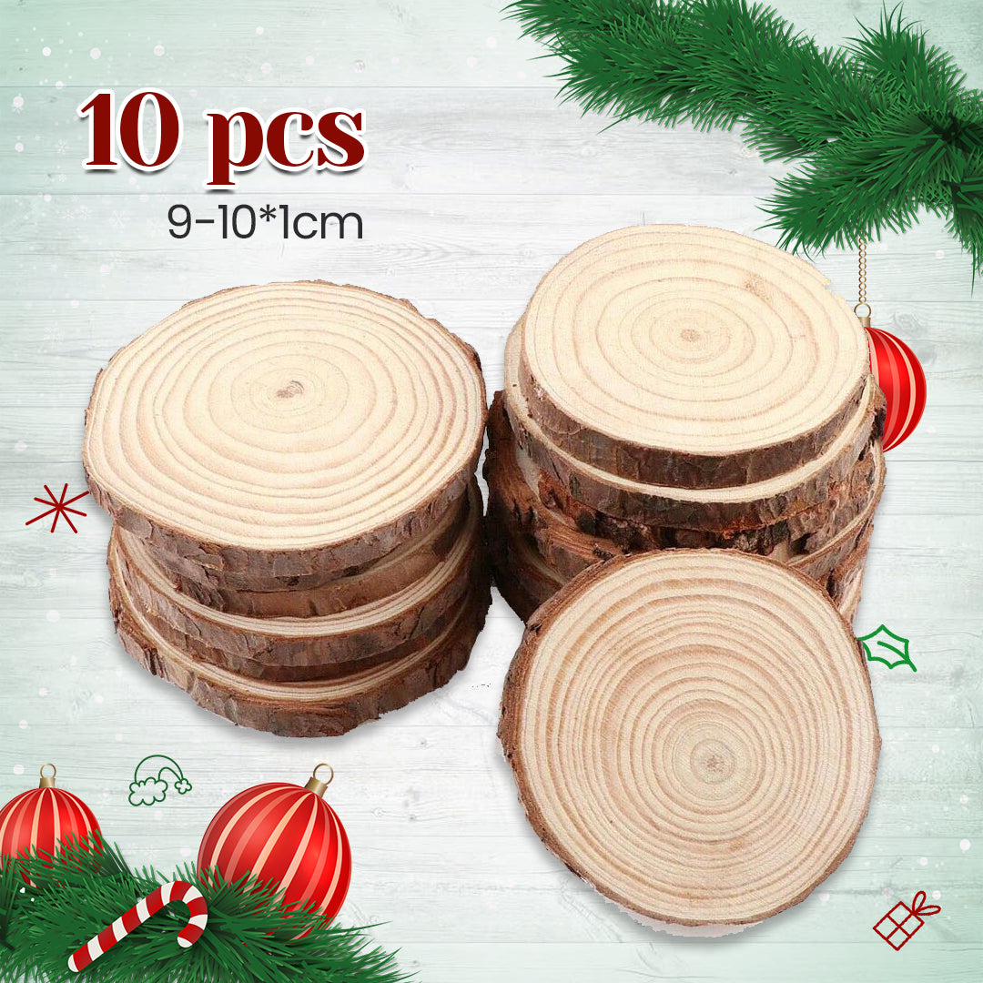 DIY Christmas Ornament Wood Log Slice Disc