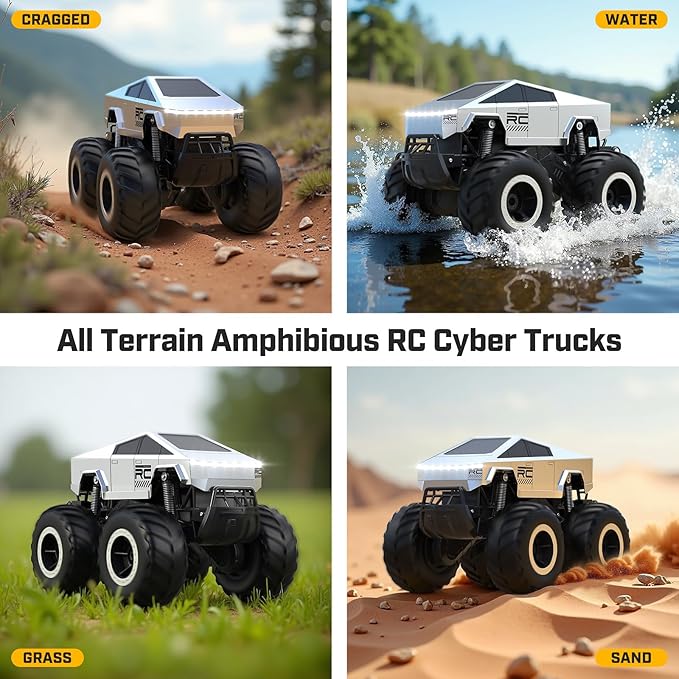 Cybertruck Remote Control Car - Amphibious Vehicle