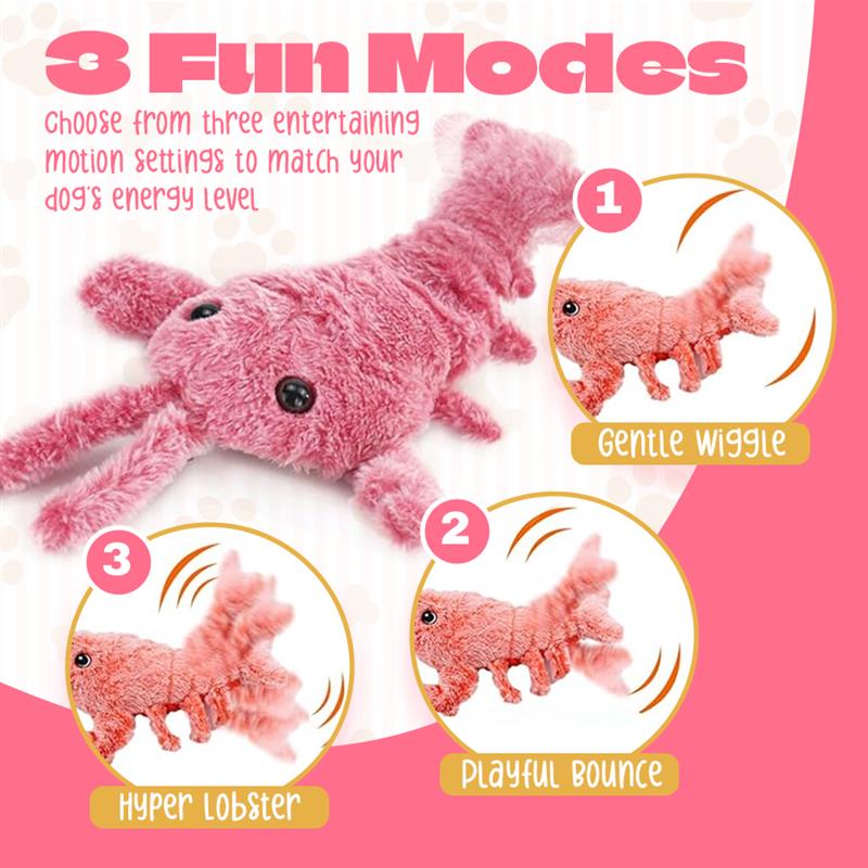 Floppy Lobster Funny Plush Toy for Pets