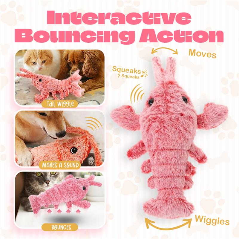 Floppy Lobster Funny Plush Toy for Pets