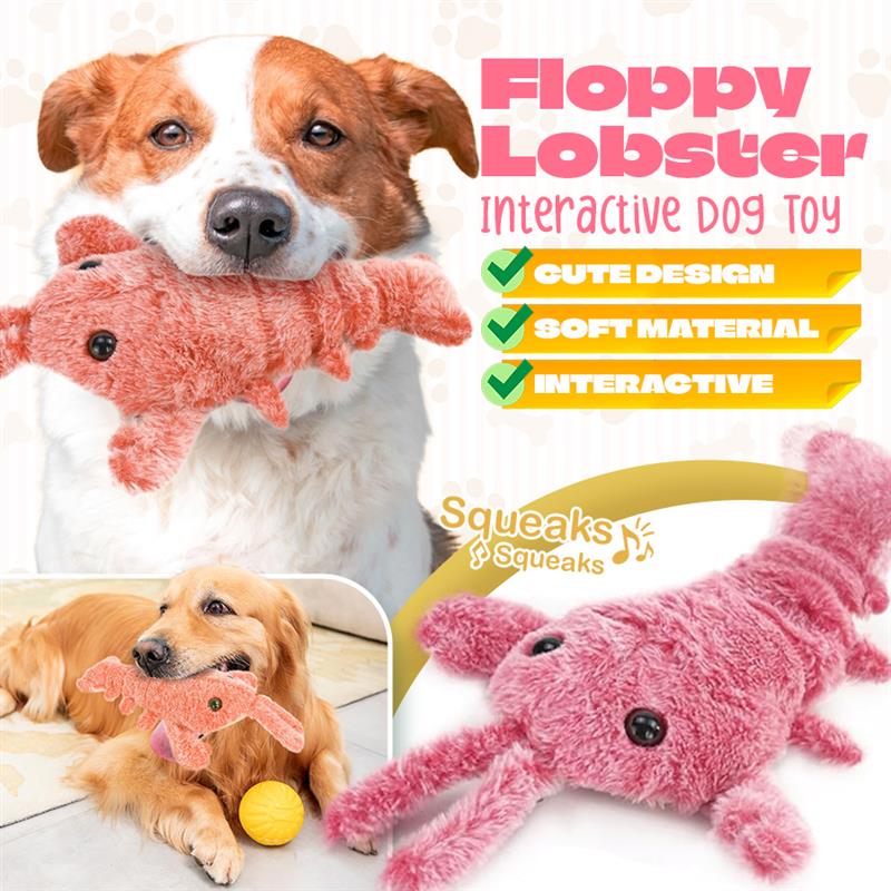 Floppy Lobster Funny Plush Toy for Pets