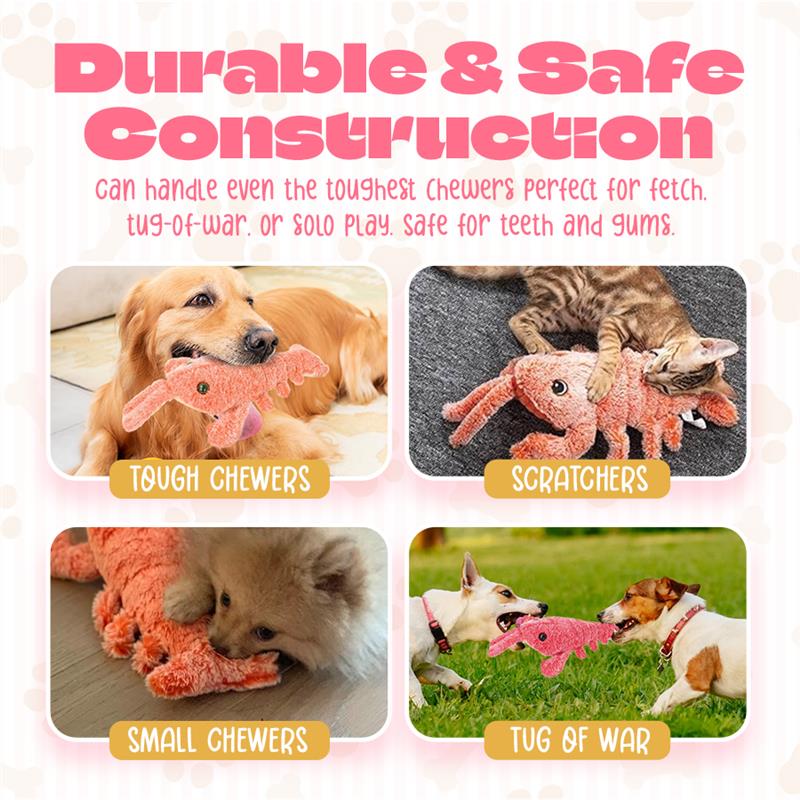 Floppy Lobster Funny Plush Toy for Pets