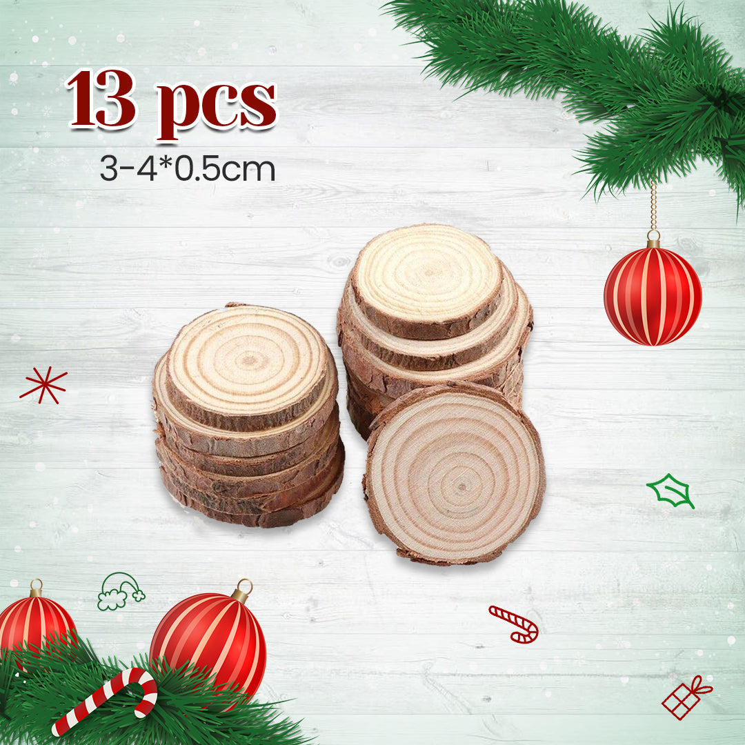 DIY Christmas Ornament Wood Log Slice Disc