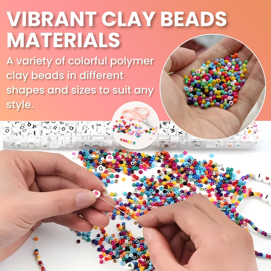 Clay DIY Beads Bracelet Making Kit 🌿