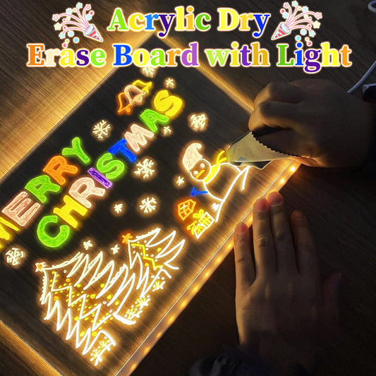 🎄Light-Up Acrylic Dry Erase Board! ✨