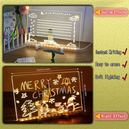 🎄Light-Up Acrylic Dry Erase Board! ✨