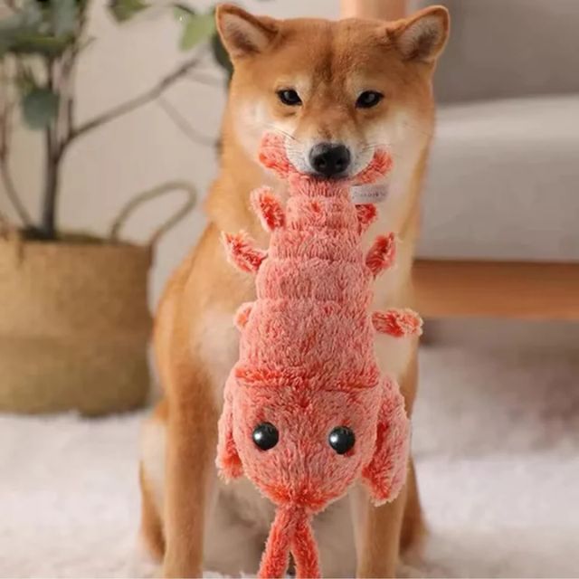 Floppy Lobster Funny Plush Toy for Pets
