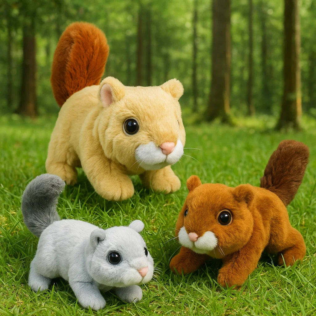 Wiggletail™ Adorable Lifelike Plush Squirrel - Huggable Fun for All Ages